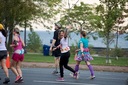 Youth Champion and our amazing marathon blogger Nadine Ibrahim waving to the team during her 21K run.