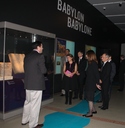 Guests enjoying a guided tour of the Mesopotamia Exhibit, led by Dr. Clemens Reichel, Associate Curator, Ancient Near Eastern Archaeology - ROM